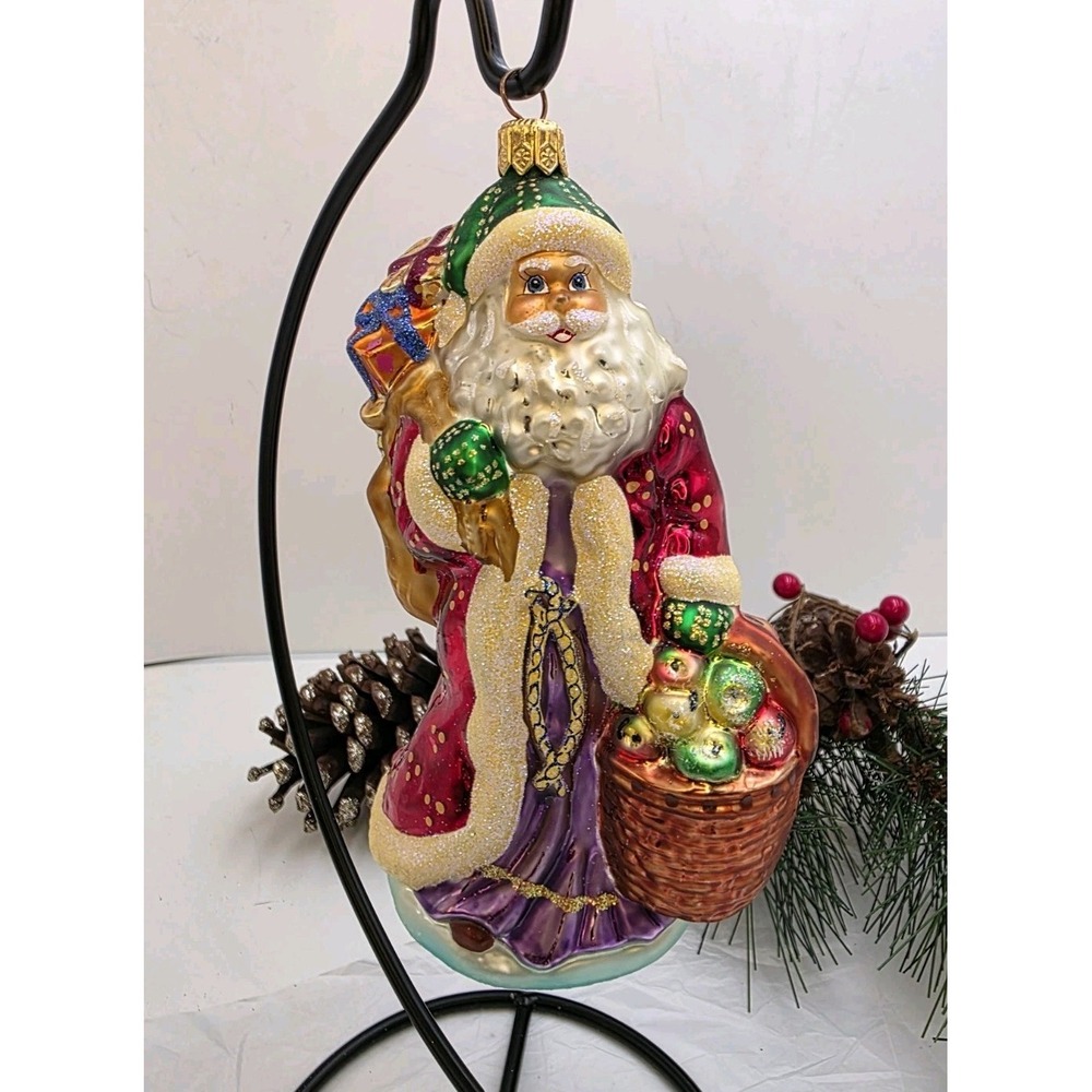 Christopher Radko 1999 Father Christmas Longaberger Santa 99-LON-01 6" Poland